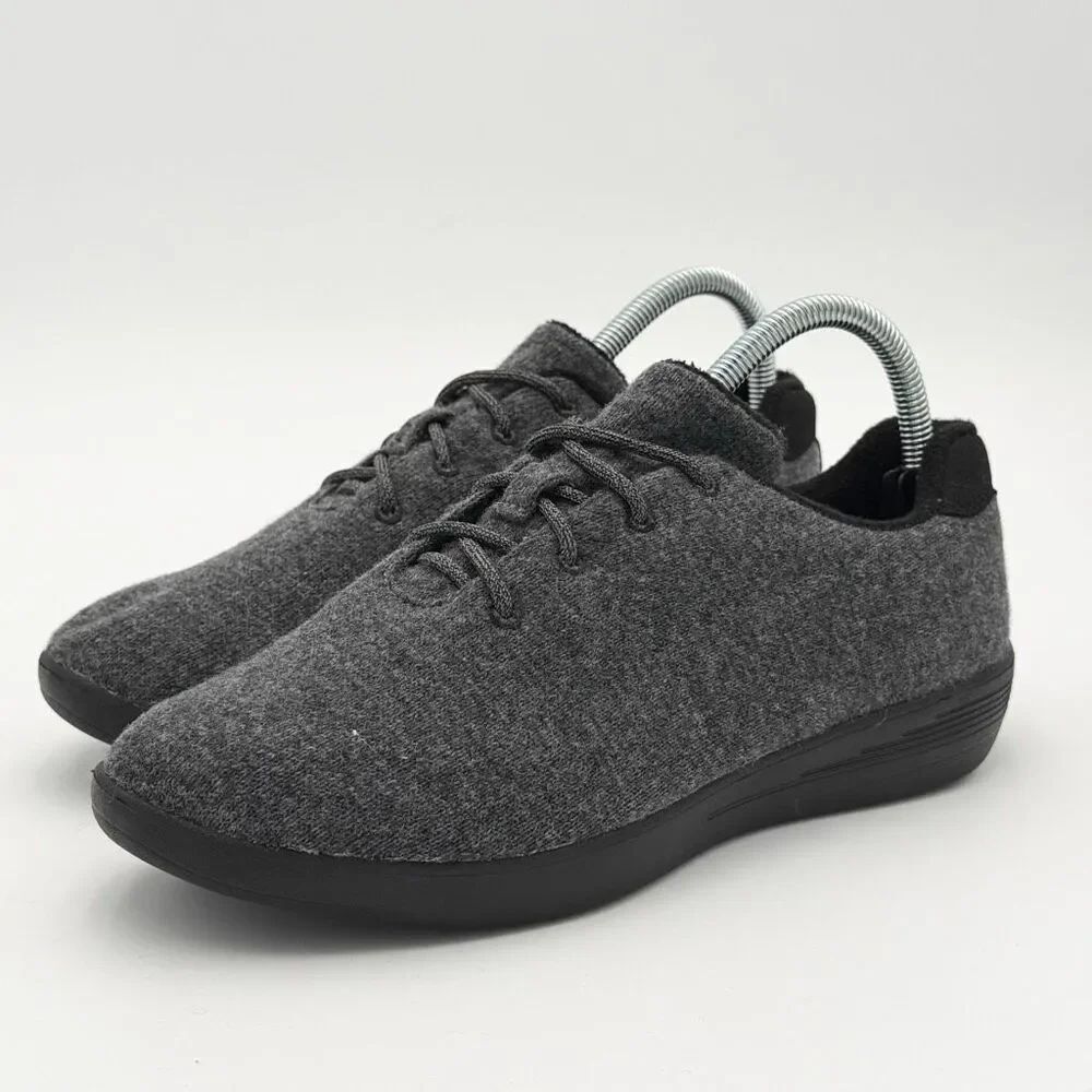 Abeo MaxLite Denali Dark Gray Wool Trainers Sneakers Lace Up Wool Comfort Shoes